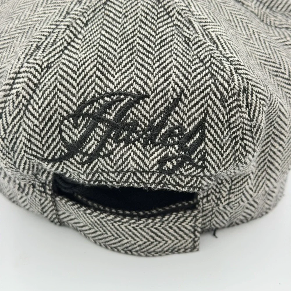 Harley-Davidson Womens Newsboy Trendsetter Black/Gray Tweed Adjustable Cap Hat